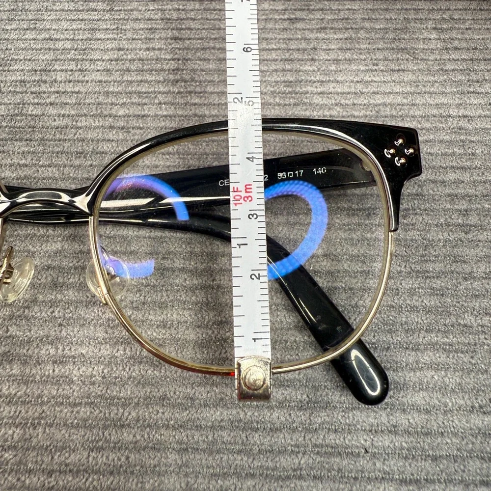 Chloe‎ CE2131 752 Cat Eye Y2K Eyeglasses Black Gold Metal Frame Italy 53-17-140